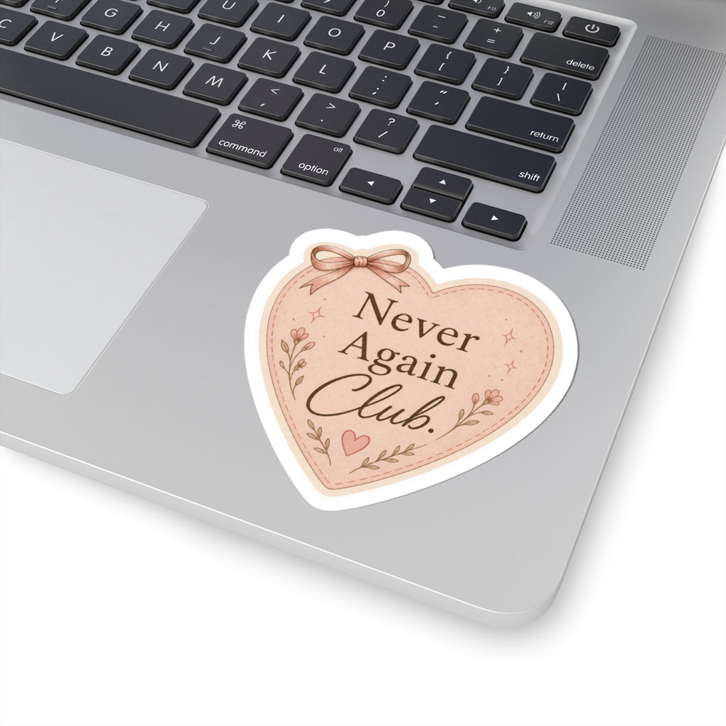 Never Again Club Heart Sticker
