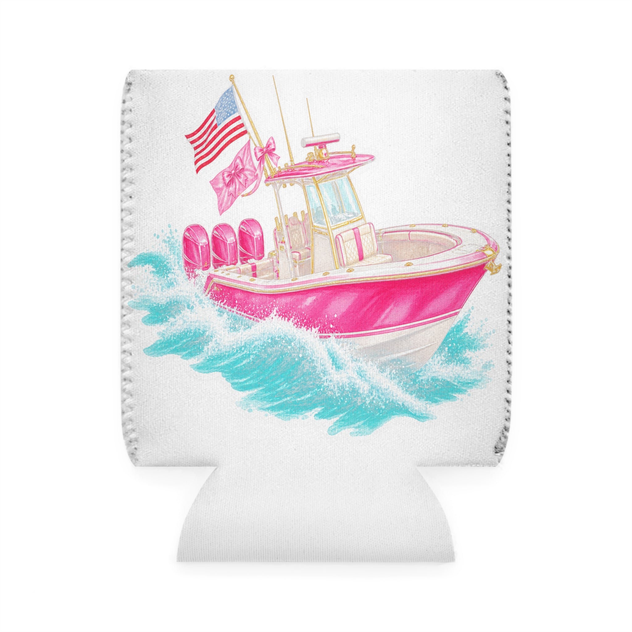 Boat Bach Pink Boat Koozie