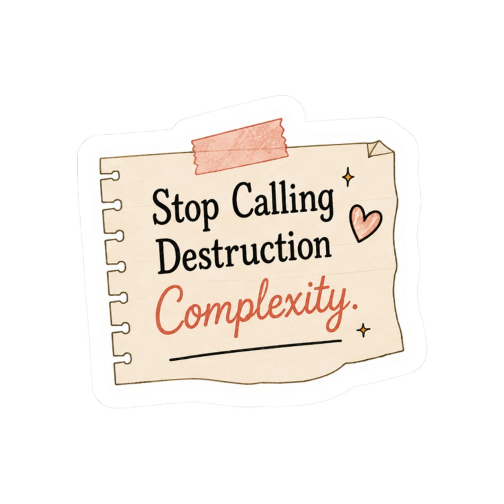 Stop Calling Destruction Complexity Sticker