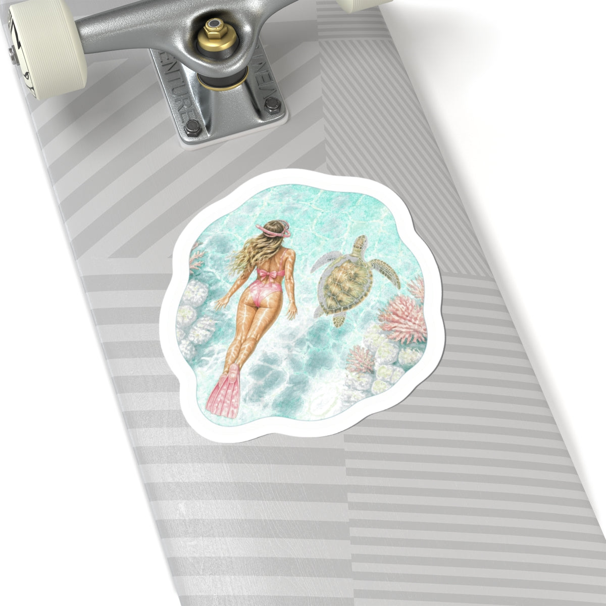Mermaid & Sea Turtle Sticker