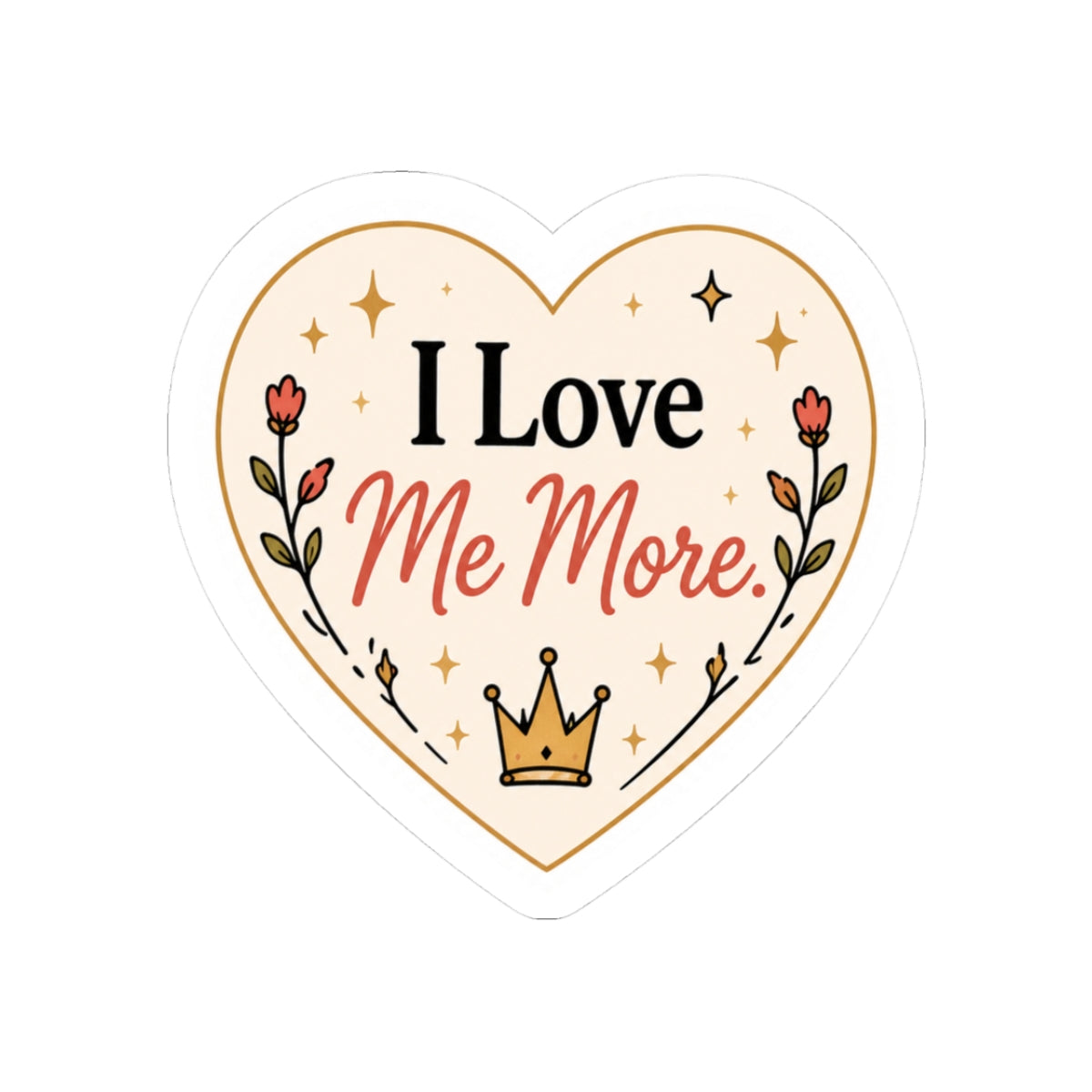 I Love Me More Heart Sticker