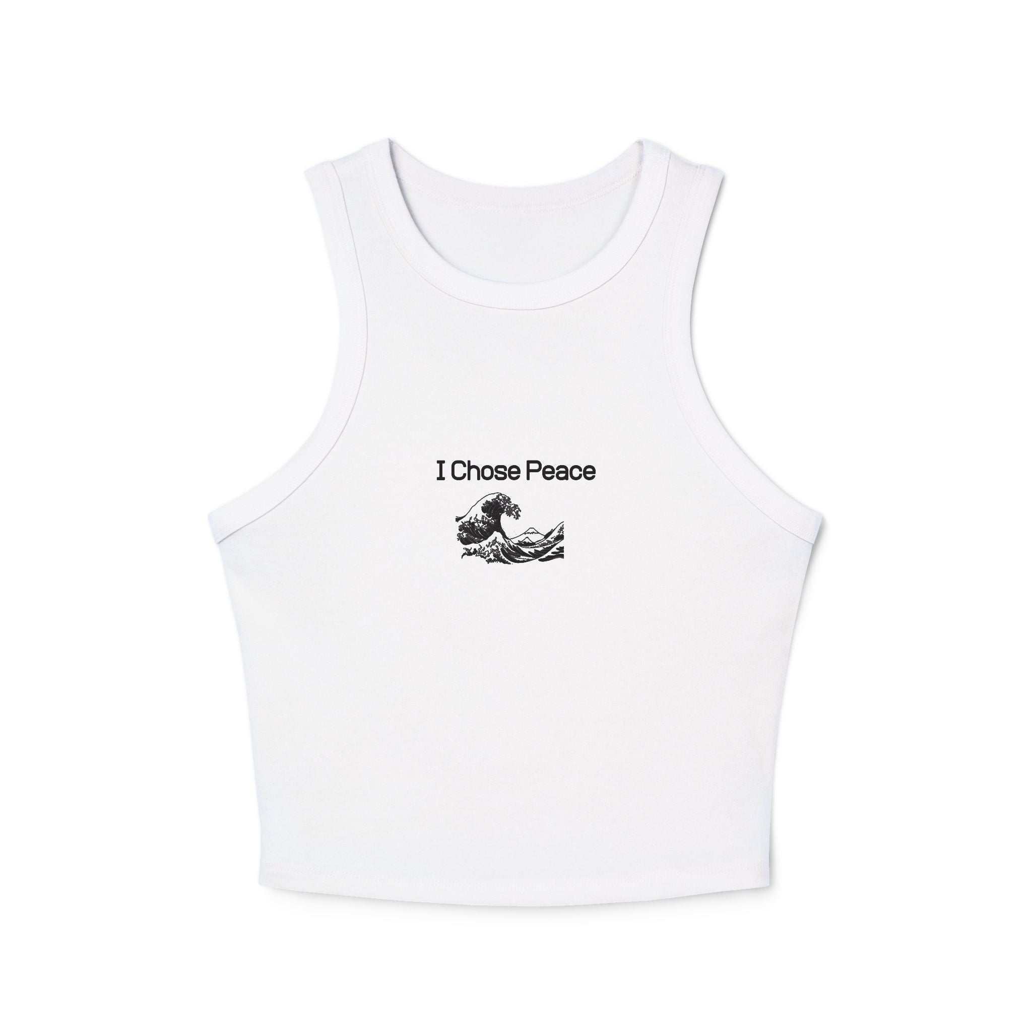 " I Chose Peace " Micro Rib Racer Tank Top
