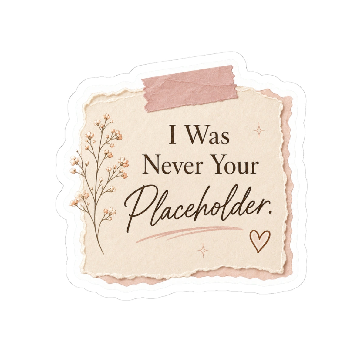 I Was Never Your Placeholder Sticker