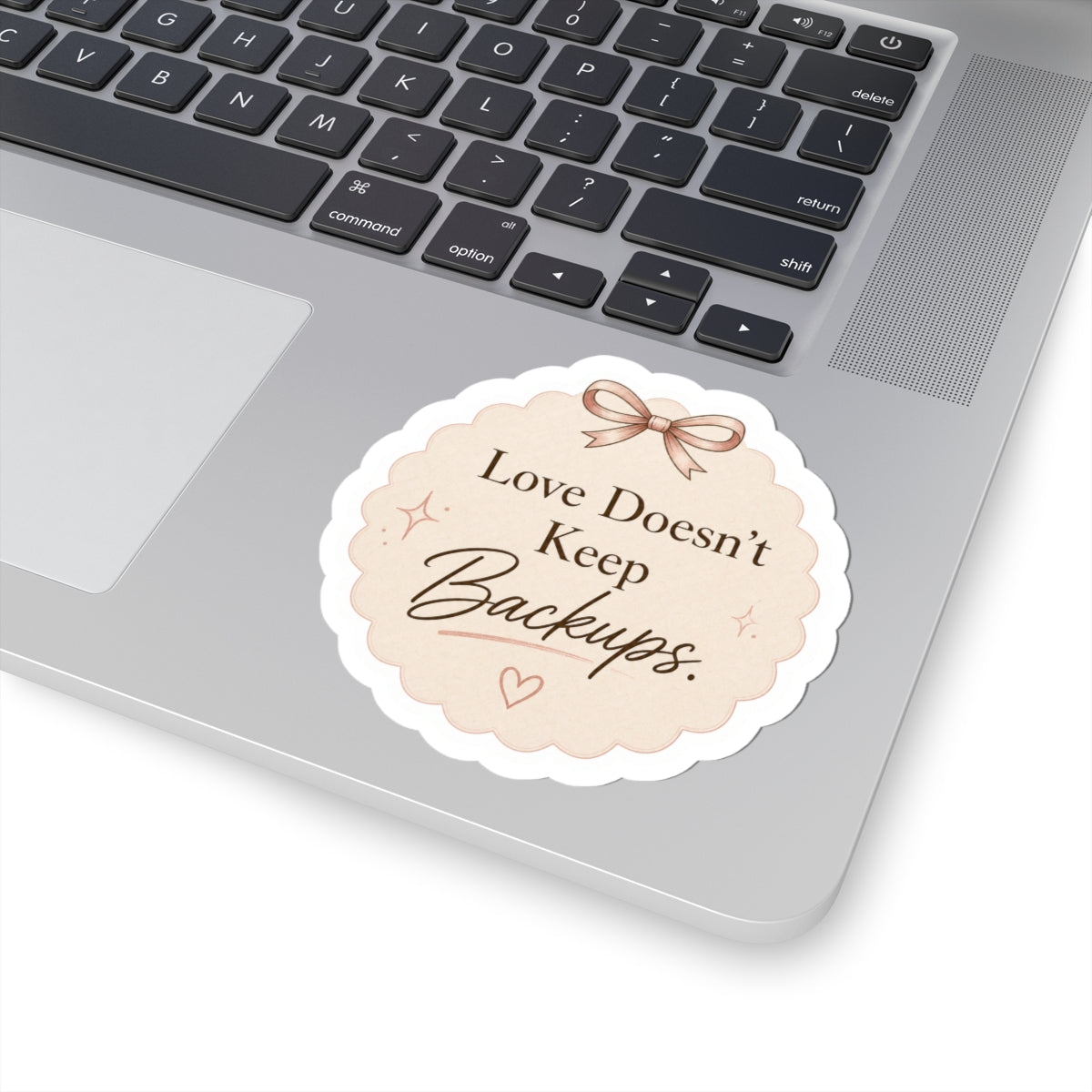 Love Doesn’t Keep Backups Stickers