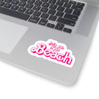 "My Job Is Just Beach" Kiss-Cut Sticker