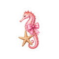 Pink Seahorse Sticker 🎀🌊