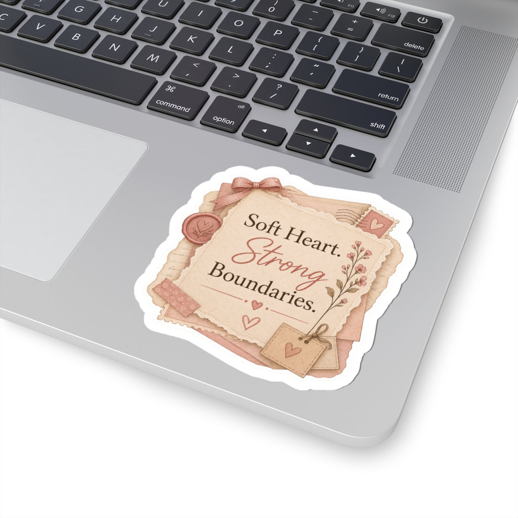 Soft Heart, Strong Boundaries Sticker