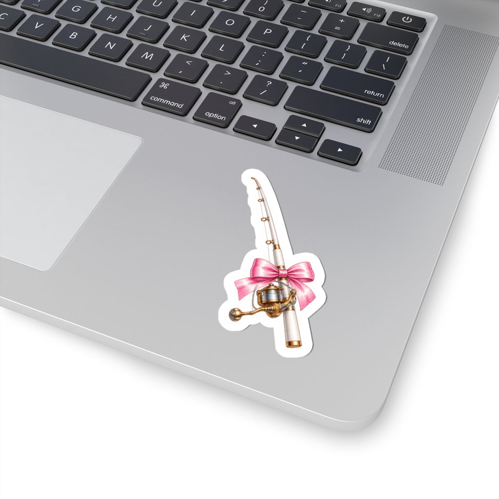 Pink Bow Fishing Rod Sticker 🎀🎣