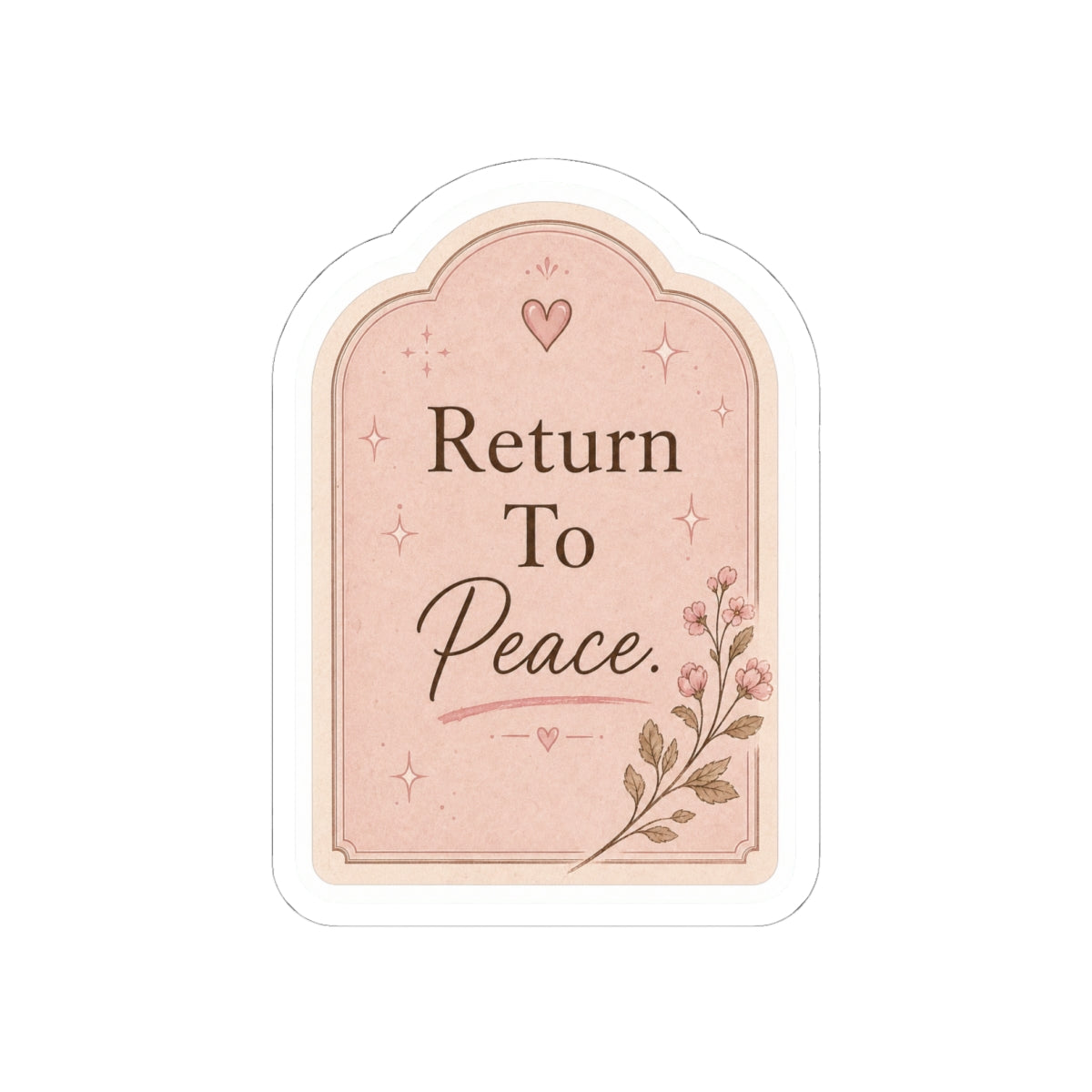 Return To Peace Floral Sticker