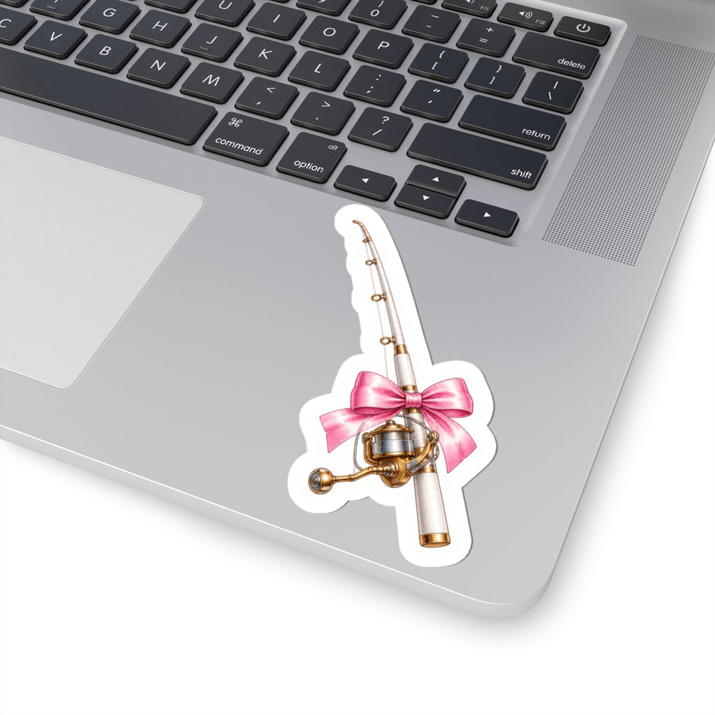 Pink Bow Fishing Rod Sticker 🎀🎣