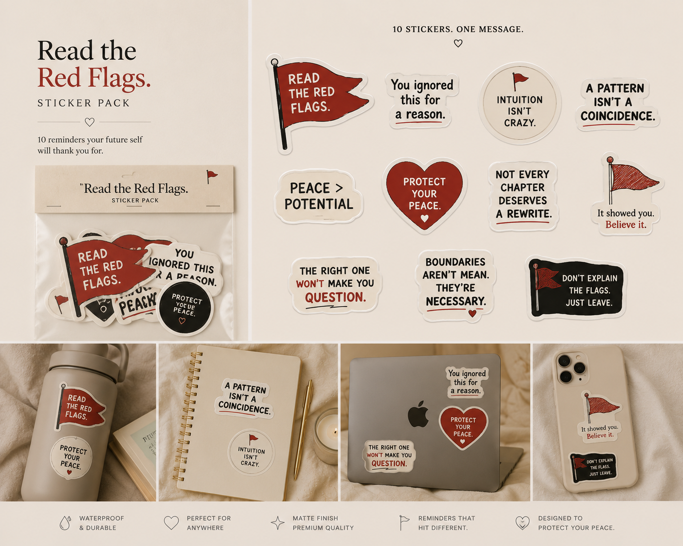 Read the Red Flags Sticker Pack