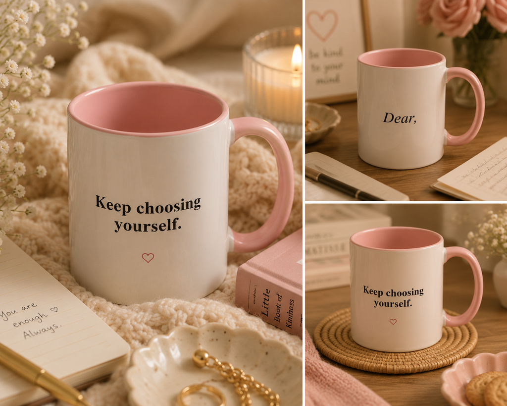 Keep Choosing Yourself Accent Coffee Mug