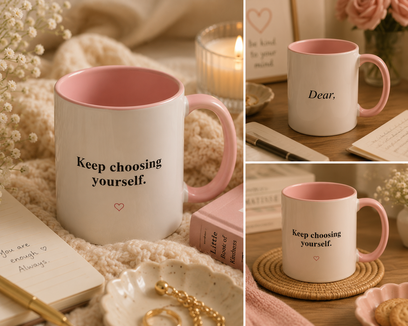 Keep Choosing Yourself Accent Coffee Mug