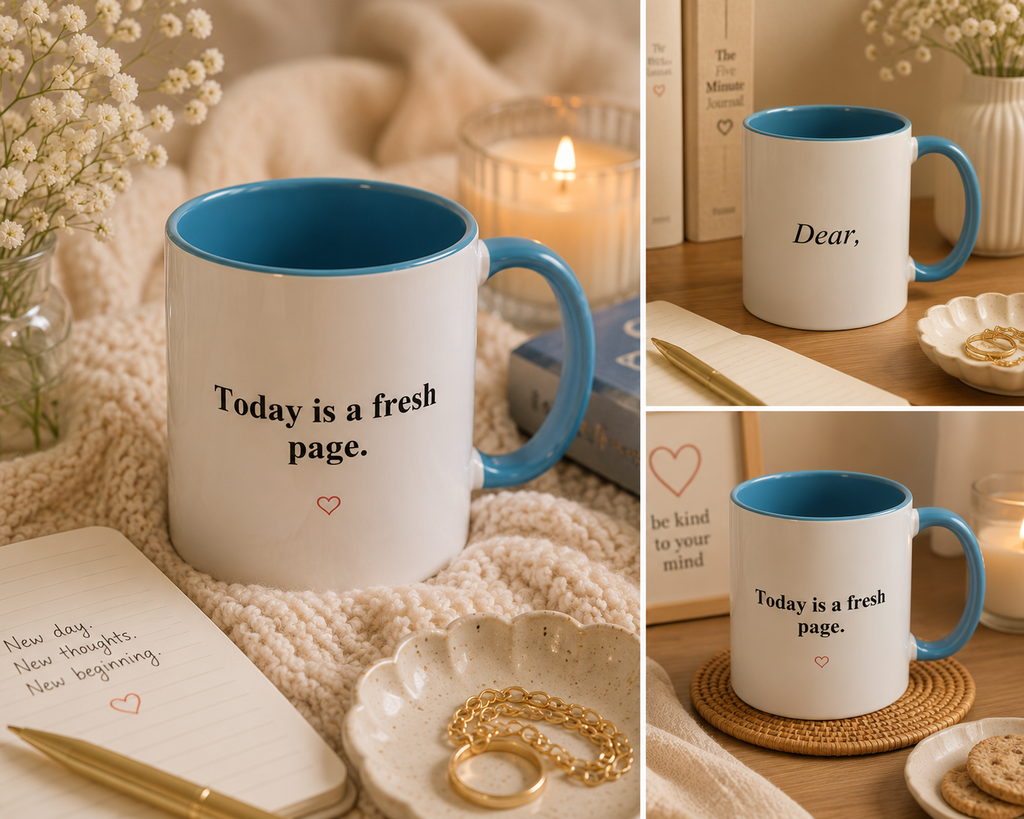 Today Is a Fresh Page Accent Coffee Mug