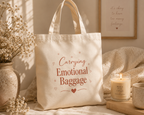 "Carrying Emotional Baggage" Cotton Canvas Tote Bag