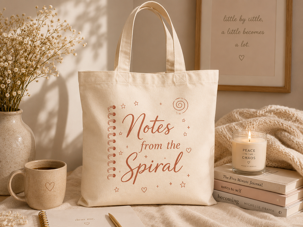 "Notes from the Spiral" Canvas Tote