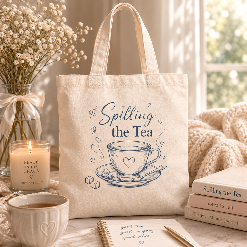 "Spilling the Tea" Canvas Tote Bag